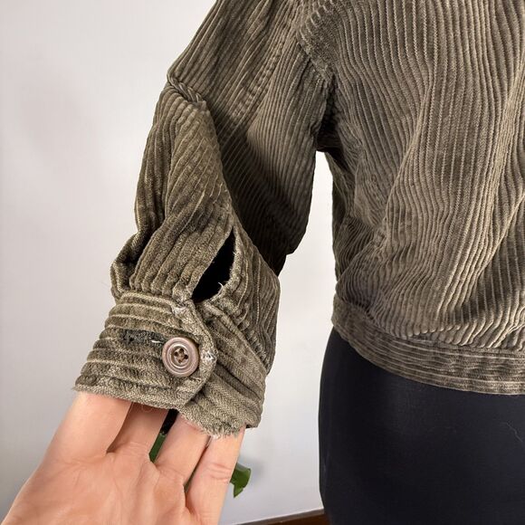 GAP Kids Vintage Wide-Wale Corduroy Bomber Jacket with Leather Collar - Picture 7 of 14